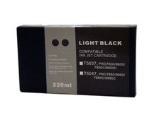 220ml Compatible Cartridge for EPSON Stylus Pro 7800, 9800 LIGHT BLACK (T5637/T6037)